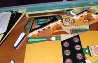 Image # 37484: King Rex Early Production Playfield - Kickback Lane 
(Serial number 1054.)
