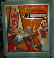 Image # 37475: King Rex Early Production Backglass 
(Serial number 1054.)