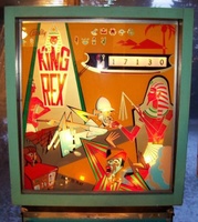 Image # 25358: King Rex Illuminated Backglass 
(Serial number 1155.)