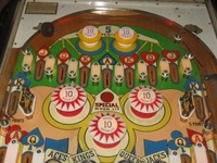 Image # 64629: Kings & Queens Early Production - Upper Playfield 
(The serial number on the upper arch sticker is not legible. The cabinet serial number is 04166.)
