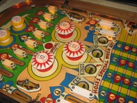 Image # 64628: Kings & Queens Early Production - Upper Playfield 
(The serial number on the upper arch sticker is not legible. The cabinet serial number is 04166.)