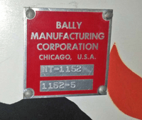 Image # 77778: KISS Prototype - Serial Number Plate 
(Serial number 1152-5.)