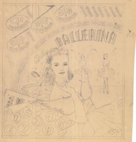 Image # 56517: Ballerina Original Backglass Artwork 
(Artist is Lester Hilbrich.Pencil on art paper.Dimensions are unavailable.)