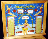 Image # 5613: Balls-A-Poppin Backglass 
(Serial number B1710.)