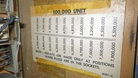 Image # 69457: Lightning Ball Replay Threshold Adjustment Chart 
(Located inside the backbox. Serial number M18463.)