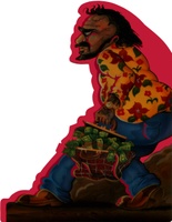 Image # 31328: Lights...Camera...Action! Backbox 'Bad Guy' Animated Character 
(Actual size 178 mm x 230 mm.)
