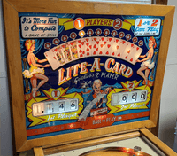 Image # 82286: Lite-A-Card Illuminated Backglass 
(Serial number C14731.)