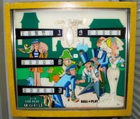 Image # 45803: Little Joe Backglass 
(This backglass has faded colors, most notably the color red. Serial number 2275.)