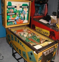 Image # 14821: Little Joe Cabinet - Full View 
(The original red color of the 'Little Joe' backglass text has faded.)