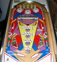 Image # 34973: Lucky Hand Playfield 
(The drop targets have been removed from this playfield.)
