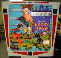 Image # 23720: Lucky Hand Illuminated Backglass