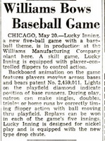 Image # 42012: Lucky Inning Billboard New Game Anouncement 
(The Billboard, May-27-1950, page 167)