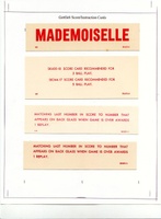 Image # 5336: Mademoiselle Score Card
