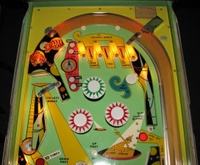Image # 56406: Bally Hoo Upper Playfield 
(This game was described as having less than 3,000 original plays. Serial number 1836.)