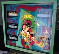 Image # 61844: Bally Hoo Illuminated Backglass 
(Serial number 1906.)