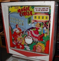 Image # 35299: Magic Circle Backglass 
(Serial number CM 1574.)