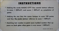 Image # 47075: Magic City Instruction Card - Match Feature