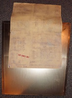 Image # 67447: Majorettes Sample Game - Inside Back Door 
(The schematic information has been obscured. The date stamped in red is 'May 14 1964'. From the game with serial number 01006 S.)