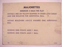 Image # 26321: Majorettes Instruction Card