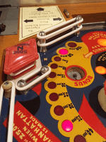 Image # 79325: Manhattan Playfield - Detail (with retrofit flipper) 
(Serial number 4074.)