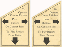 Image # 79338: Manhattan Instructions for Cabinet Buttons (retrofitted flippers) 
(From the game with serial number 4074.)