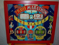 Image # 9765: Marathon Backglass 
(The cabinet and trim have been painted over.)