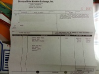 Image # 60368: Mars Trek 1978 Invoice 
(The second owner of this 'home use only' game found this invoice inside of it. From the game with serial number 1461.)