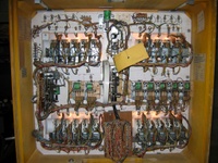 Image # 27821: Mata Hari Inside Backbox 
(This game has several serial numbers:1110 is stamped externally on both the cabinet side and head.1112 is tagged on the inside cabinet motor board.1113 is tagged inside the backbox.1116 is tagged under the playfield.)