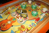 Image # 49734: Melody Lane Upper Playfield 
(Serial number E27589.)