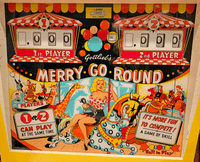 Image # 77194: Merry-Go-Round Backglass 
(The backbox has been repainted.)