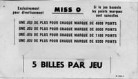 Image # 39452: Miss-O French Score Card - 5 Balls