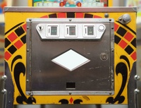 Image # 71295: Monte Carlo Cabinet - Front 
(We have removed a diamond-shaped sticker from this image. This game did not come from the factory with a sticker on the coin door. Serial number 5217.)