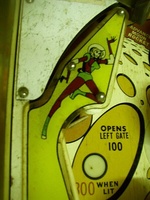 Image # 24868: Moon Shot Playfield - Detail 
(Serial number 2131.)