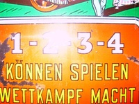Image # 18662: Band Wagon German Backglass Detail 
(Serial number BW 2447.)