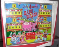 Image # 39292: Band Wagon German Backglass 
(Serial number BW 1824.)
