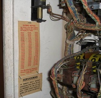 Image # 39302: Band Wagon Inside German Backbox - Detail 
(Serial number BW 1824.)