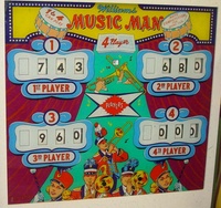 Image # 46388: Music Man Backglass 
(This backglass is unrestored.)
