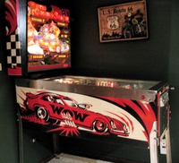 Image # 37013: Nitro Ground Shaker Cabinet - Left 
(This game has a plastic composite playfield.)