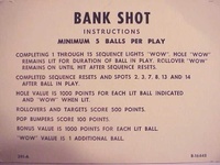 Image # 26308: Bank Shot Instruction Card - Minimum 5 Balls