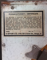 Image # 65031: Bank-A-Ball Early Production - Serial Number 
(Reportedly, later games in this production run had certificates printed with green borders. Serial number 01072.)