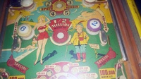 Image # 62016: Old Faithful Middle Playfield 
(The cabinet has been repainted. Serial number 021367 OF.)
