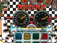 Image # 21125: Banzai Run Blank Playfield - Tach/Speedo