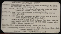 Image # 66275: Banzai Run Instruction Card