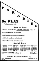 Image # 6937: Paradise Score Card