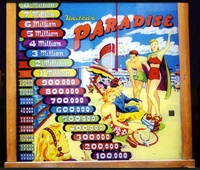 Image # 8036: Paradise Backglass