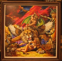 Image # 70453: Paragon Original Backglass Artwork 
(Artist is Paul Faris.Alkyd and acrylic on panel.Dimensions: Same size as production glass.)
