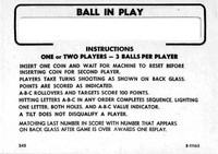 Image # 31939: Paul Bunyan Instruction Card - 3 Balls
