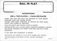 Image # 31940: Paul Bunyan Instruction Card - 5 Balls