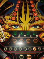 Image # 80836: Barracora Early Production - Illuminated Playfield - Detail 
(Serial number 516389.)
