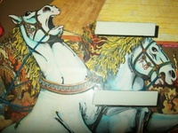 Image # 67167: Pharaoh Original Backglass Artwork - Detail 
(Artist is Seamus McLaughlin.Media unconfirmed.Dimensions 24 1/2 inches by 28 1/2 inches.)